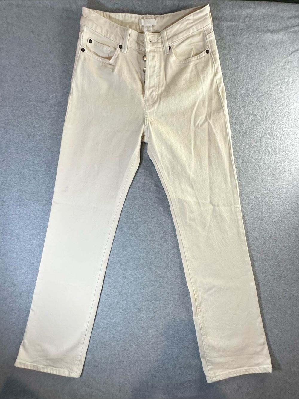 H&M Men's Off-White Straight Jeans